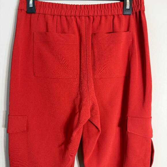 Theory Northsound Cargo Joggers Pants Women's 2 Red Oak Trousers Career Chic NWT - Picture 12 of 14